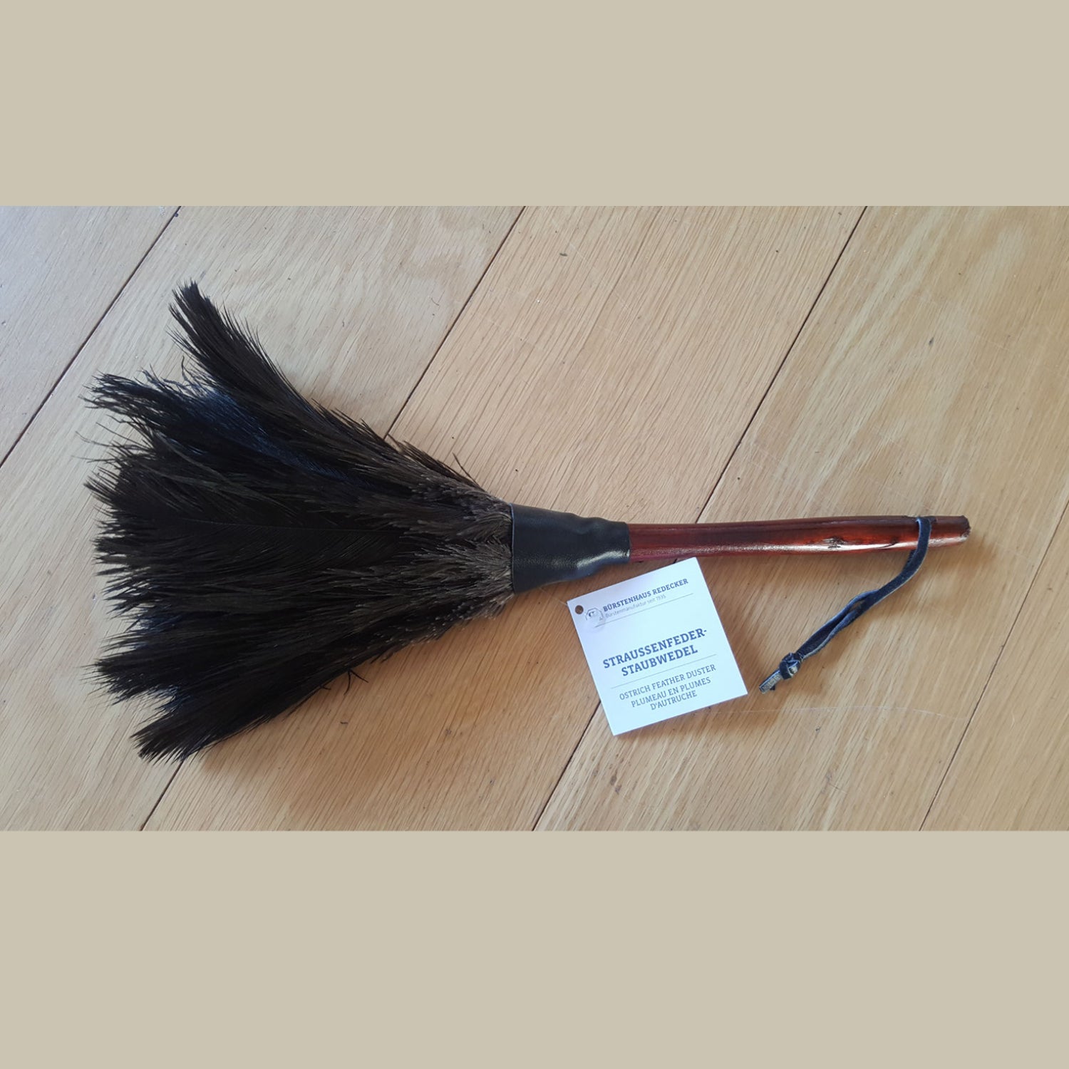 Natural Ostrich Feather Duster 35cm Julu