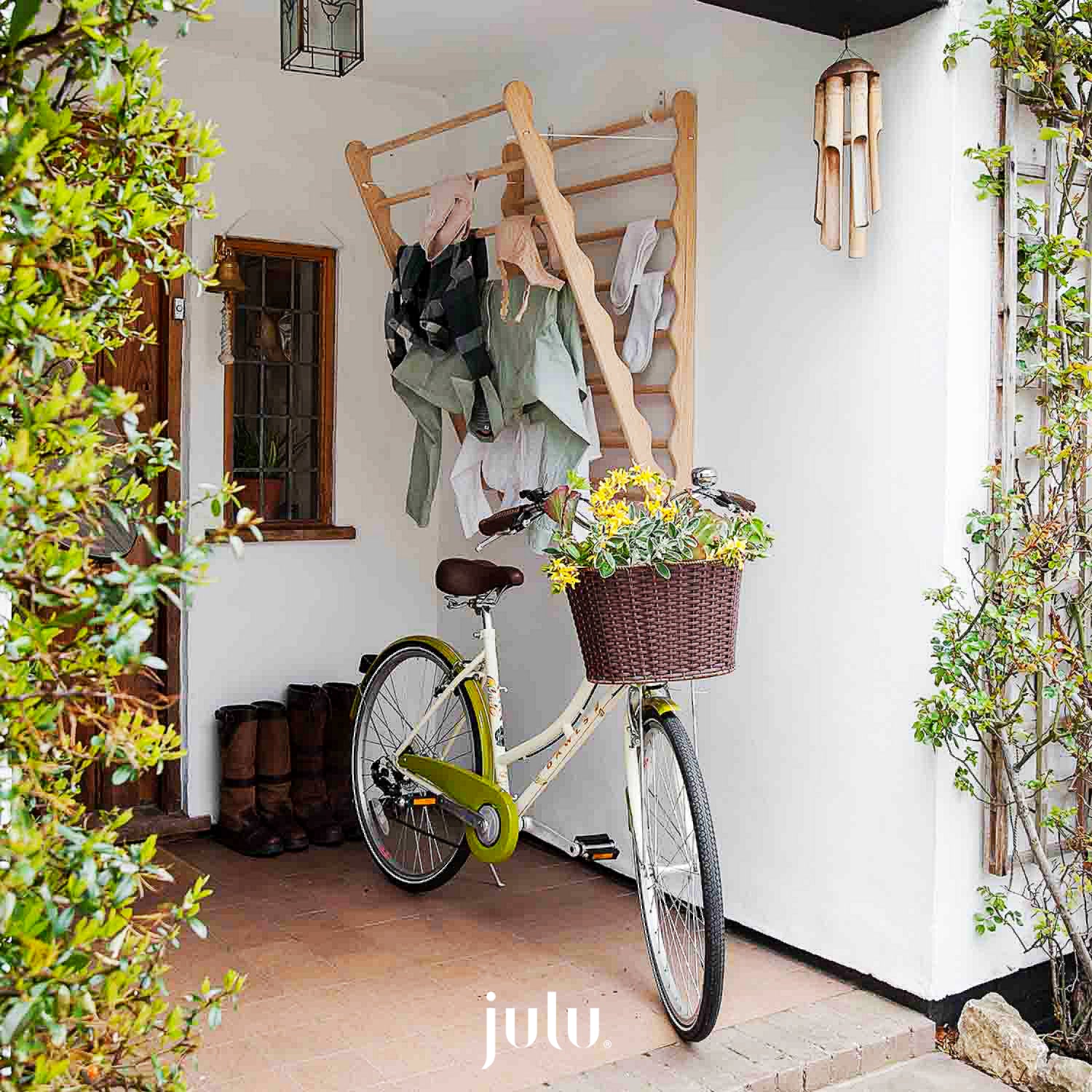 Julu Laundry Ladders being used outdoors 