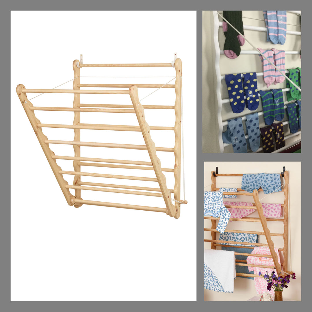 What to hang on the back rails of the laundry ladder?