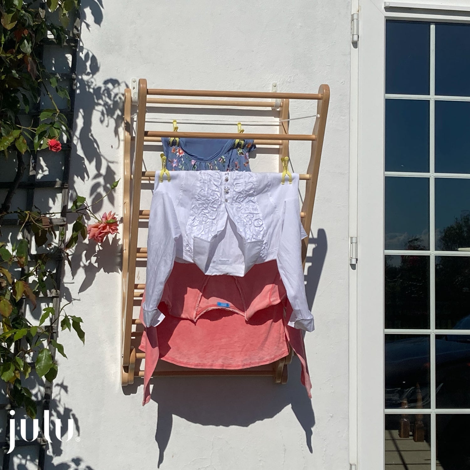 Foldable outdoor clothes drying rack hotsell