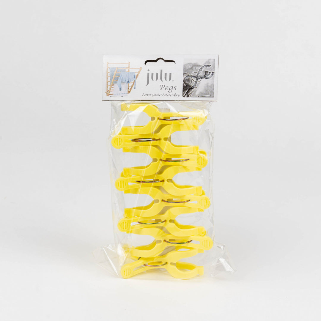 plastic yellow pegs sold by Julu