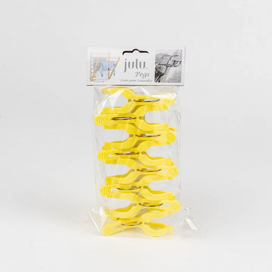 plastic yellow pegs sold by Julu