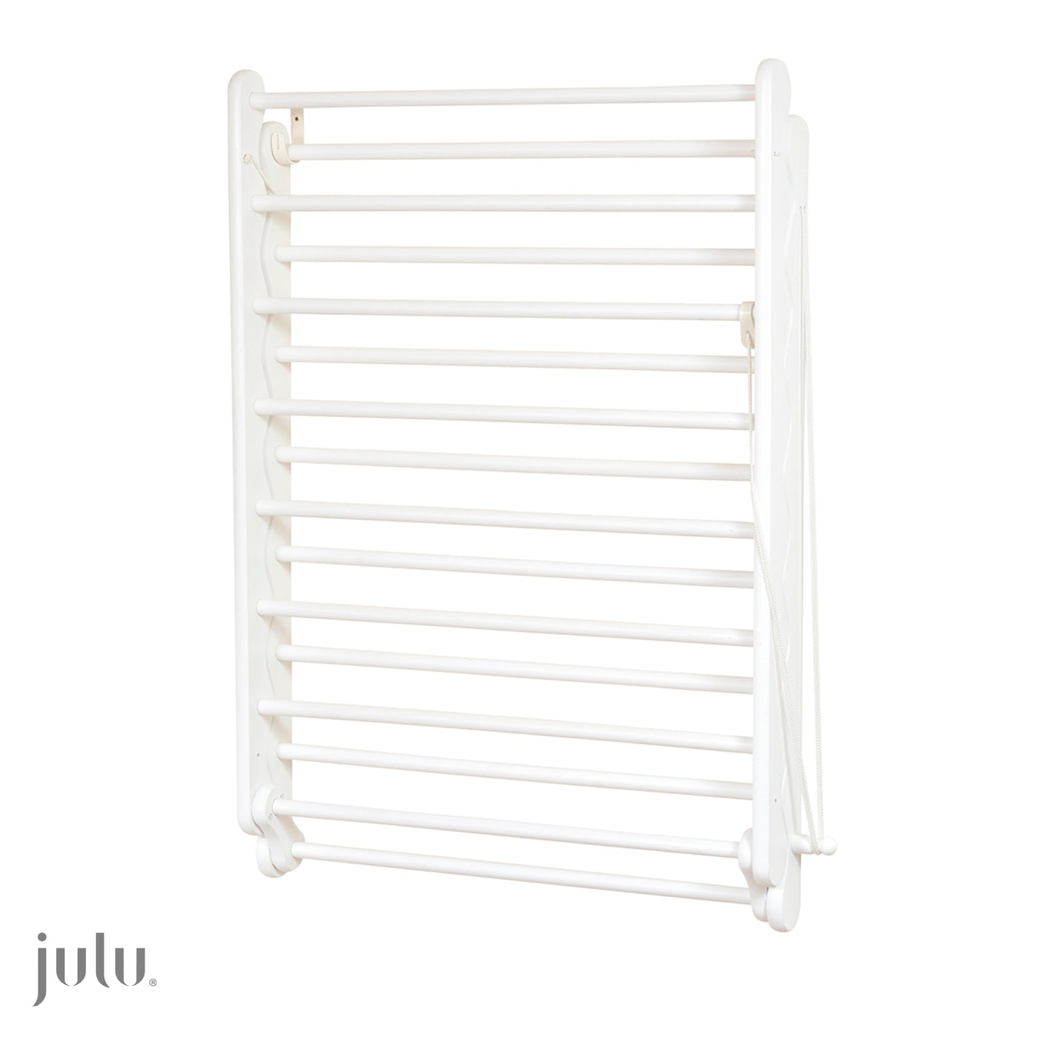Laundry Ladder Pine Wall Mounted Clothes Drying Rack – Julu