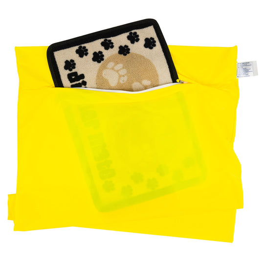 Large yellow pet bag.  Protect your washing machine from pet hairs.  Sold by Julu