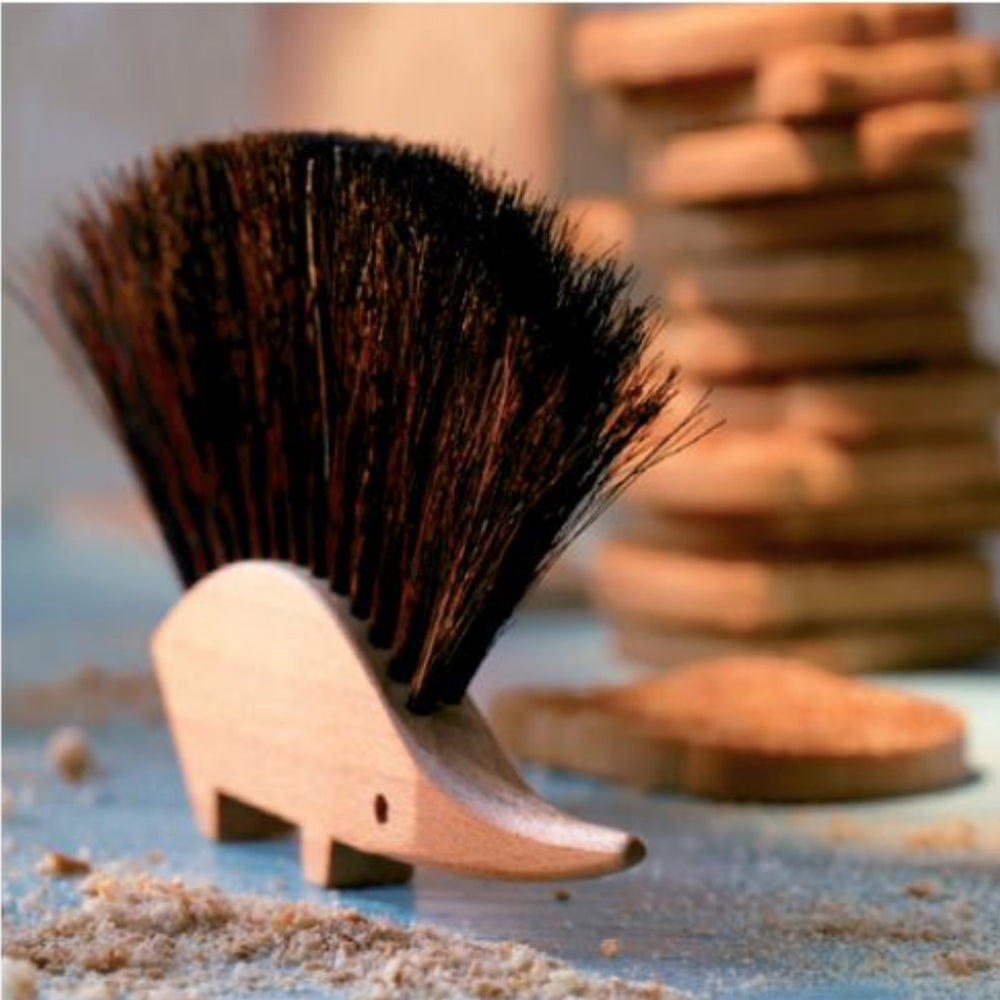 Clean crumbs from a table with this lovely hedgehog brush by Redecker. Sold by Julu