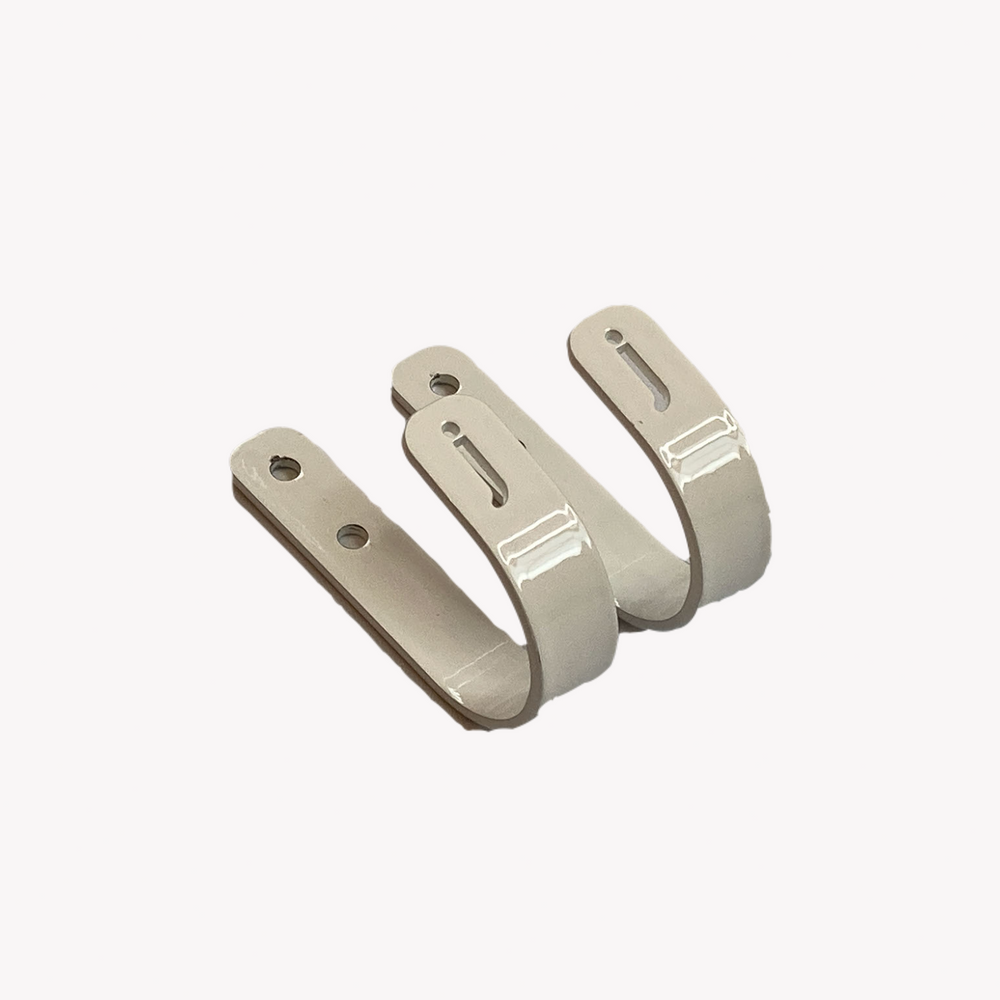 White Julu Brackets for their Laundry Ladder Clothes Airer sold by Julu